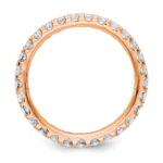 14k Rose Gold 1 carat Lab Grown Diamond VS/SI+ G+ Complete Size 4.5 Shared Prong Eternity Band - Image 2