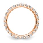 14k Rose Gold 1 1/2 carat Lab Grown Diamond VS/SI+ G+ Complete Size 5.5 Shared Prong Eternity Band - Image 3