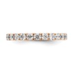 True Origin 14K Rose Gold 1 1/2 carat Lab Grown Diamond VS+ F+ Size 4 Complete Eternity Band - Image 3