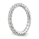 True Origin 14K White Gold 1 1/2 carat Lab Grown Diamond VS+ F+ Size 7 Complete Eternity Band - Image 7
