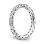 True Origin 14K White Gold 2 carat Lab Grown Diamond VS+ F+ Size 7 Complete Eternity Band - Image 7