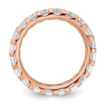 14k Rose Gold 3 carat Lab Grown Diamond VS/SI+ G+ Complete Size 7.5 Shared Prong Eternity Band - Image 2