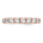 14k Rose Gold 3 carat Lab Grown Diamond VS/SI+ G+ Complete Size 9 Shared Prong Eternity Band - Image 4