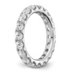 True Origin 14K White Gold 3 carat Lab Grown Diamond VS+ F+ Size 6 Complete Eternity Band - Image 6