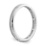 14k White Gold 1/2 carat Lab Grown Diamond VS/SI+ G+ Complete Channel Set Size 5 Eternity Band - Image 5