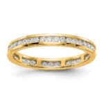 14k 1/2 carat Lab Grown Diamond VS/SI+ G+ Complete Channel Set Size 8 Eternity Band