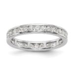 14k White Gold 1 carat Lab Grown Diamond VS/SI+ G+ Complete Channel Set Size 7 Eternity Band