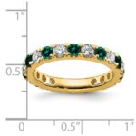 14k 1 carat Lab Grown Diamond VS/SI+ G+ and Lab Created Alexandrite Size 5.5 Eternity Band - Image 6