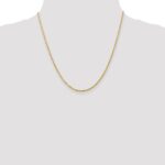 14K 2mm Ultra Diamond-cut Rope with Lobster Clasp Chain - Image 4