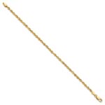 14K 2.75mm Ultra Diamond-cut Rope with Lobster Clasp Anklet - Image 2