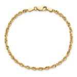 14K 2.75mm Ultra Diamond-cut Rope with Lobster Clasp Anklet - Image 5