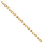 14K Diamond-cut Sea Life 7 inch Bracelet - Image 2
