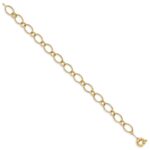 14k Oval and Circle Link 7.25 inch Bracelet - Image 2