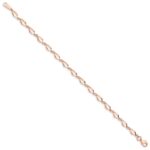 14k Rose Gold Polished Fancy Twisted Link 7.25 inch Bracelet - Image 2