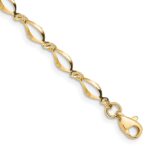 14k Polished Fancy Twisted Link 7.25 inch Bracelet