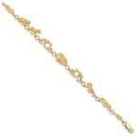 14k Polished and Textured Noahs Ark 7 inch Bracelet - Image 2