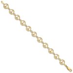 14k Polished Peace Sign 7.5 inch Bracelet - Image 2