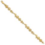 14K Polished Dolphin and Sea Shells 7 inch Bracelet - Image 2