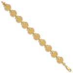 14k Polished Lions Paw Shell 7 inch Bracelet - Image 2