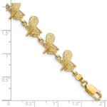 14k Polished Beach Chair 7 inch Bracelet - Image 3