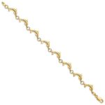 14k Polished Dolphin Link 7.5 inch Bracelet - Image 2