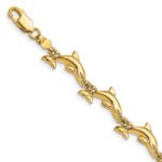 14k Polished Dolphin 7 inch Bracelet