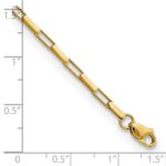 14K Polished Fancy Box Links 7.5 inch Bracelet - Image 3