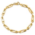 14K Polished 5.2mm Fancy Link 8 inch Bracelet - Image 4