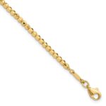 14K Polished and Diamond-cut Beaded 7.25 inch Bracelet