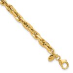14K Polished 5mm Fancy Rope Link 7.5 inch Bracelet