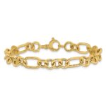 14K Polished 7.9mm Fancy Link 7.75 inch Bracelet - Image 3