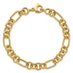 14K Polished 7.9mm Fancy Link 7.75 inch Bracelet - Image 4