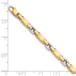 14K Two-tone Polished 4.8mm Fancy Link 7.5 inch Bracelet - Image 4