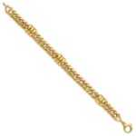 14K Polished 10mm Fancy Curb Link 7.5 inch Bracelet - Image 2