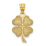 14k Enameled Four Leaf Clover Pendant - Image 3