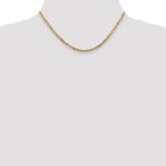 14K 2.9mm Flat Beveled Curb with Lobster Clasp Chain - Image 4