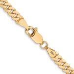 14K 3.9mm Flat Beveled Curb with Lobster Clasp Chain - Image 3