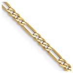 14K 1.8mm Flat Figaro with Lobster Clasp Chain