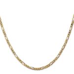 14K 2.75mm Flat Figaro with Lobster Clasp Chain - Image 2
