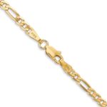 14K 3mm Flat Figaro with Lobster Clasp Chain - Image 3