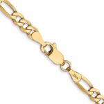 14K 4mm Flat Figaro with Lobster Clasp Chain - Image 3