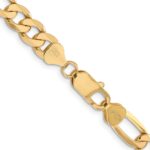 14K 7.5mm Flat Figaro with Lobster Clasp Chain - Image 3
