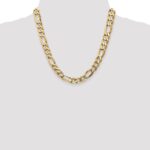 14K 10mm Flat Figaro with Lobster Clasp Chain - Image 4