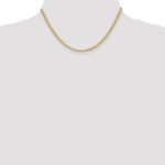 14K 2.8mm Flat Wheat with Lobster Clasp Chain - Image 4