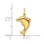 14k Polished 3-D Dolphin Pendant - Image 5