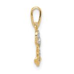 14K & Rhodium Madi K CZ Dog & Puppy Pendant - Image 2