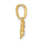 14k with White Rhodium Polished Butterfly Charm - Image 2