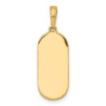 14k with White Rhodium Polished Blue Enamel Sun Moon and Stars Charm - Image 3