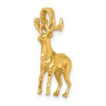 14k Polished 3-D Reindeer Charm - Image 4