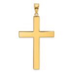 14k Polished Hollow Latin Cross Pendant